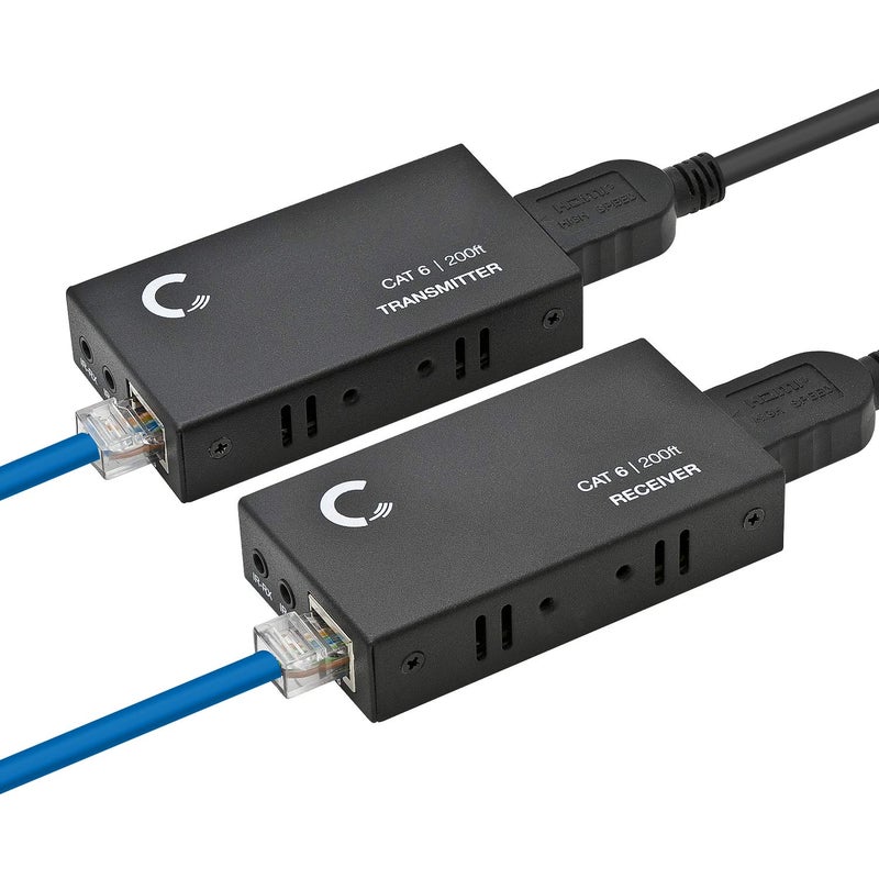 Expert Connect HDMI Extender Over Cat5e/Cat6/Cat7 Ethernet Cable Up to 330 Feet, 1080P, 3D - Image 1